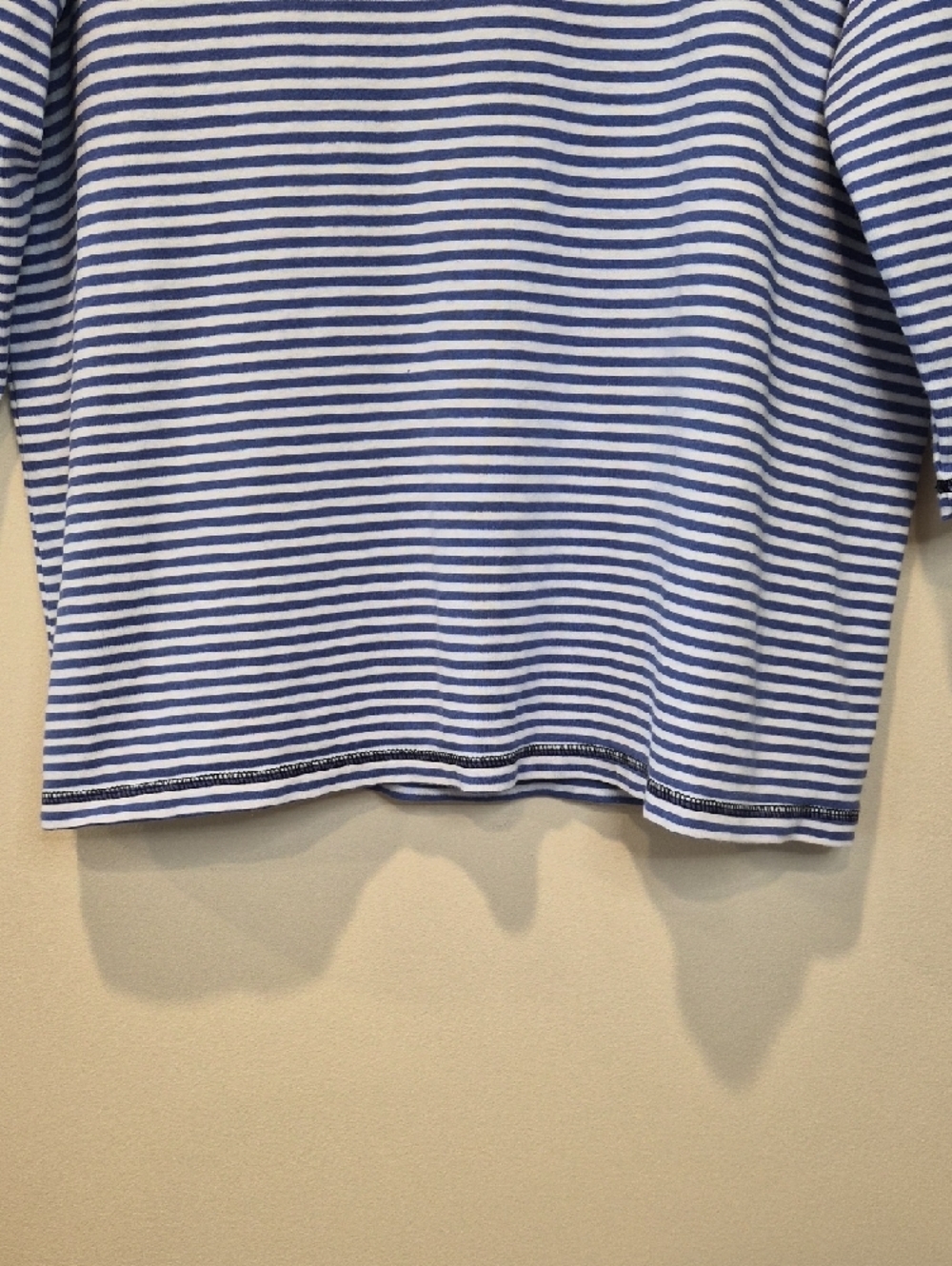 Karen Scott Navy & White Striped Hooded Knit Pullover - Picture 9 of 10